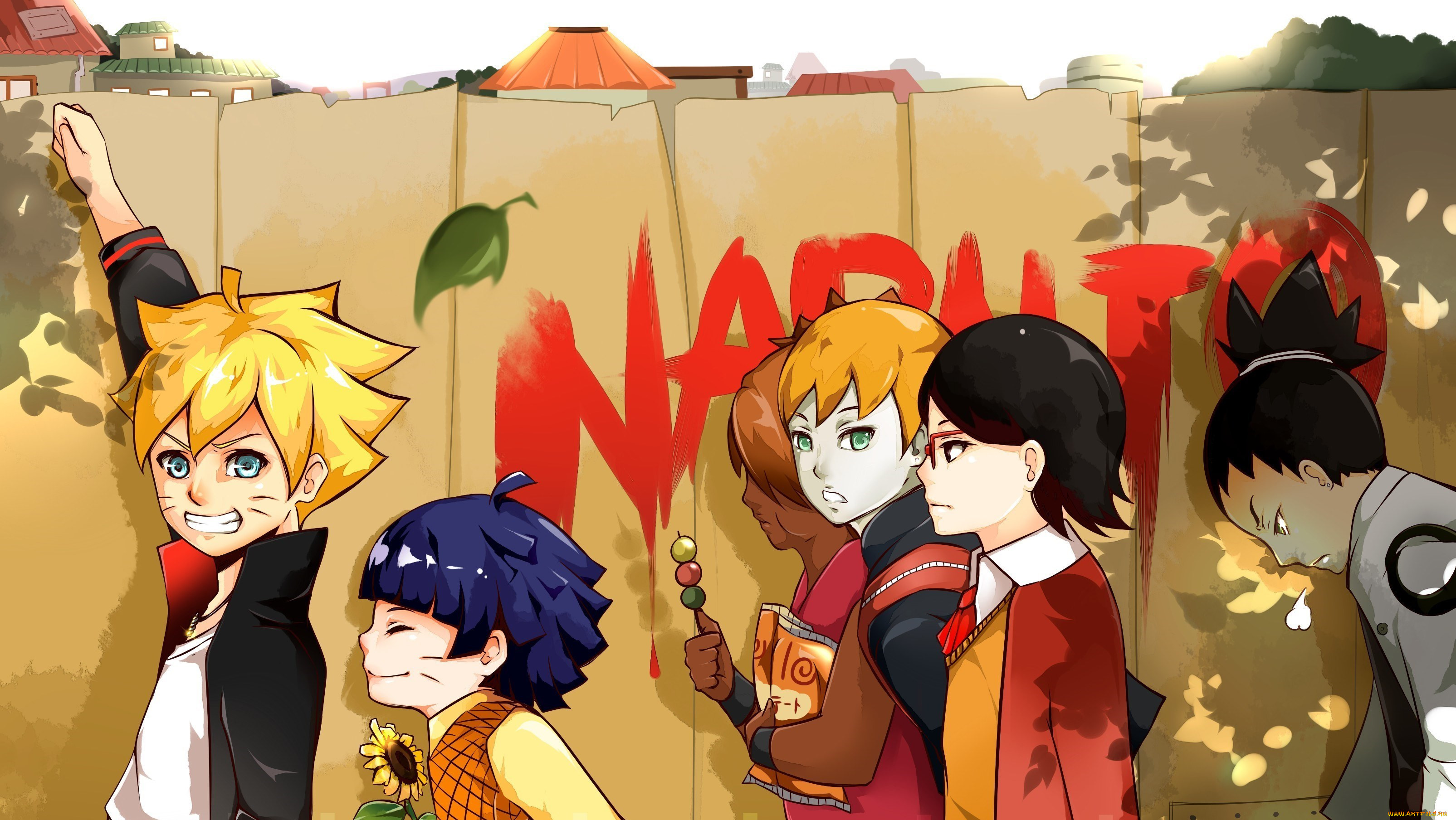 , naruto, inojin, yamanaka, shikadai, nara, boruto, uzumaki, chouchou, akimichi, gaiden, nanadaime, hokage, to, akairo, no, hanatsuzuki, hiamwari, sarada, uchiha